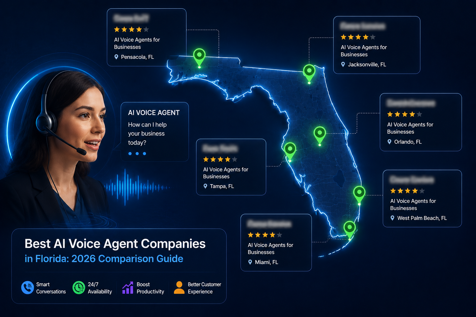Voice waveform visualization representing AI voice agent comparison